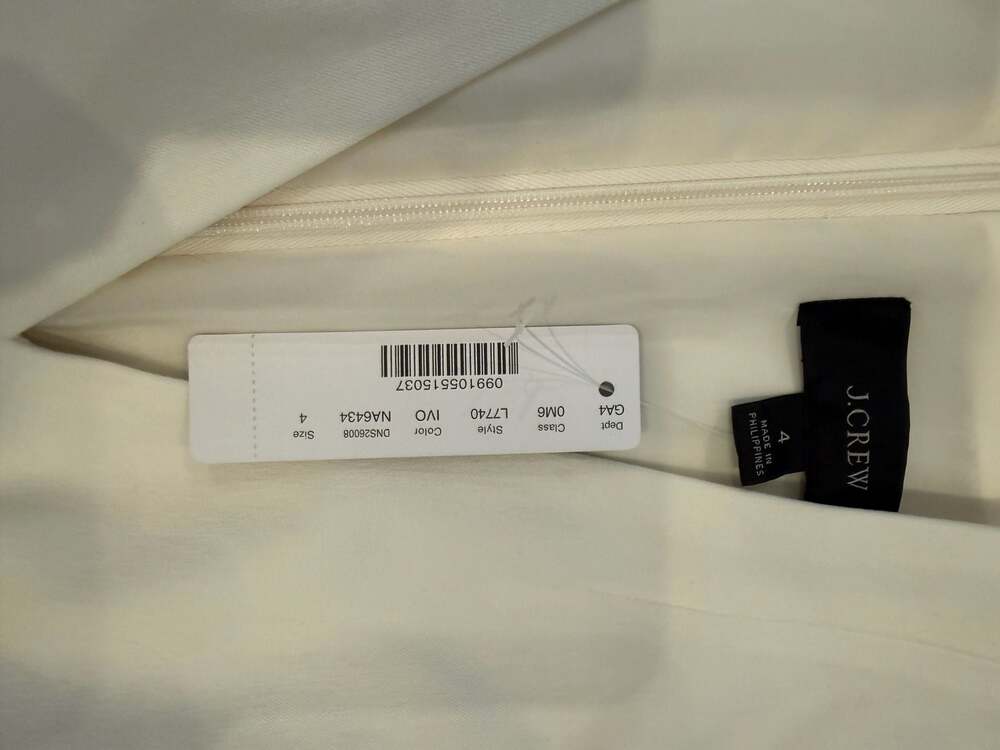 NWT - White cap sleeve midi dress J.Crew S (4-6) - Picture 3 of 5